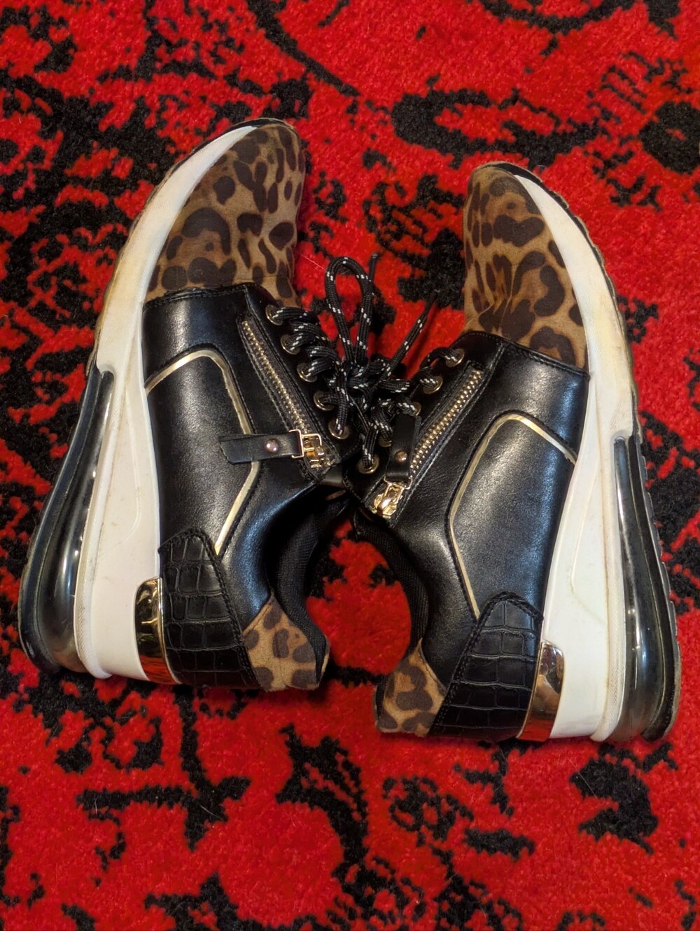 Leopard Print Wedge Sneaker